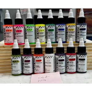 LOT OF 15 Golden High Flow Acrylics 1 fl. oz. /30 ml Sealed No Duplicates LOT119
